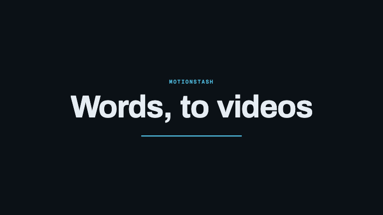 Kinetic Headline — Words rise through a hard clipping mask, staggered, with an accent rule drawing in beneath
