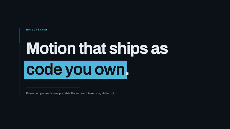 Text Highlight Sweep — A sentence fades up, then a marker sweeps in behind one phrase and flips its ink